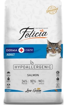 Felicia Derma Care Somonlu Düşük Tahıllı Yetişkin Kedi Maması 12 KG