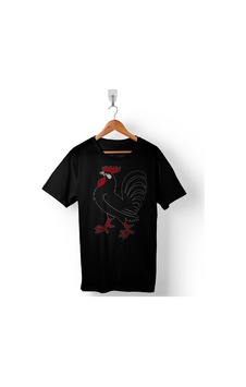 Çilli Horoz Tavuk Hayvanlar Baskılı Tişört Unisex T-shirt 001
