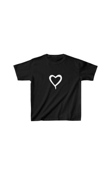 Vinevesta Çocuk Kız Baskılı T-shirt - Siyah Çok Renkli Vinevesta Çocuk Kız Baskılı T-shirt - Siyah Çok Renkli