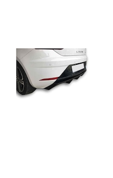 Seat Leon (2017 - 2019) Çift Çıkış Arka Tampon Eki - Difüzör (pl