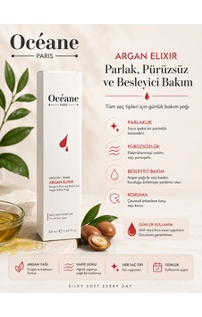 Oceane Paris Argan Elıxır - Claris Kürek Saç Fırçası Hediye Oceane Paris Argan Elıxır - Claris Kürek Saç Fırçası Hediye