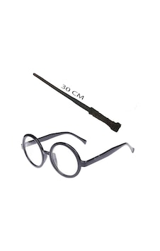 Harry - 196 - Potter Asası 30 Cm Ve Siyah Çerçeveli Harry Potter - Csmo-tex - Gözlüğü Seti
