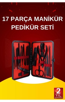 17 Parça El Ayak Bakım Seti Tırnak Temizleme Manikür Pedikür Cımbız Törpü Tırnak Makası 17 Parça El Ayak Bakım Seti Tırnak Temizleme Manikür Pedikür Cımbız Törpü Tırnak Makası