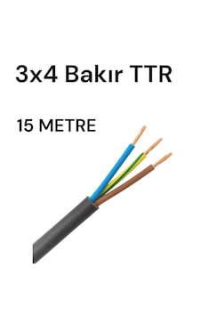 Göldağı 3x4 Siyah Bakır Ttr 15 Metre