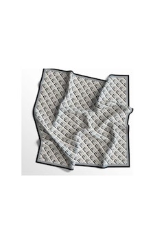 95 X 95 Quare Fresh Soft Pamuklu Eşarp - 03142 - 95 X 95 / Siyah Gri