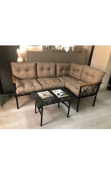 Miami Köşe Koltuk Takımı , 2+2 Balkon-bahçe-çay Seti-mutfak Köşesi Mermer Desen 70x50cm Sehpa Cappuccino Miami Köşe Koltuk Takımı , 2+2 Balkon-bahçe-çay Seti-mutfak Köşesi Mermer Desen 70x50cm Sehpa Cappuccino