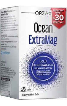 Orzax Ocean Extramag Üçlü Magnezyum Kombinasyonu 90 Tablet Orzax Ocean Extramag Üçlü Magnezyum Kombinasyonu 90 Tablet