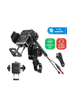 Knmaster Tt-890lwc Kablosuz Şarjlı Tüm Motosikletlere Uyumlu Titreşim Modüllü Telefon Tutucu 1 Knmaster Tt-890lwc Kablosuz Şarjlı Tüm Motosikletlere Uyumlu Titreşim Modüllü Telefon Tutucu 1