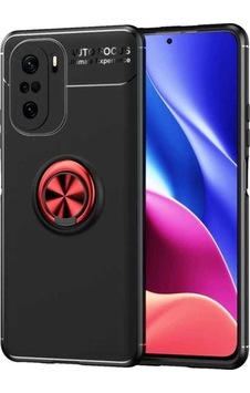 Xiaomi Redmi K40 Kılıf Zore Ravel Silikon Kapak Siyah-Kırmızı Xiaomi Redmi K40 Kılıf Zore Ravel Silikon Kapak Siyah-Kırmızı