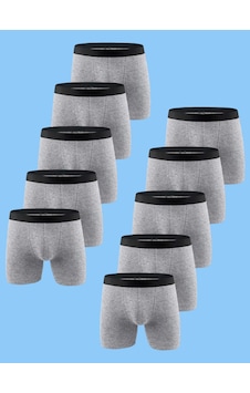 Tezzgelsin Erkek Çocuk Pamuklu Boxer 10 Adet Gri Tezzgelsin Erkek Çocuk Pamuklu Boxer 10 Adet Gri