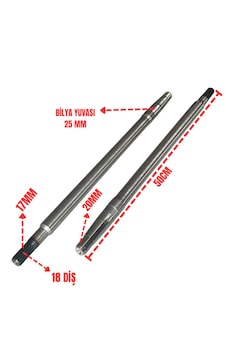 3 Teker Elektrikli Bisiklet Aks/teker Mili Takım 50cm 18 Diş Takım 3 Teker Elektrikli Bisiklet Aks/teker Mili Takım 50cm 18 Diş Takım