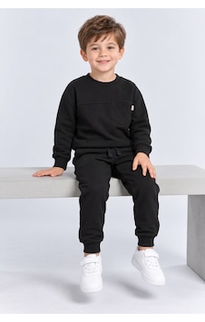 Ahengim Erkek Çocuk Cepli Sweatshirt Ve Jogger Eşofman Altı 2 Li Takım Günlük Rahat Çocuk Eşofman Seti Ak125 Siyah Ahengim Erkek Çocuk Cepli Sweatshirt Ve Jogger Eşofman Altı 2 Li Takım Günlük Rahat Çocuk Eşofman Seti Ak125 Siyah