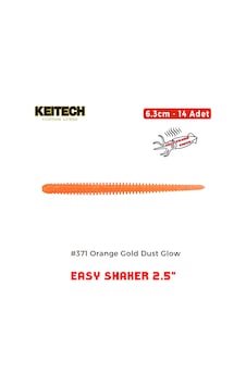 Keitech Easy Shaker 6.3cm 2.5" 371 Orange Gold Dust Glow Kokulu Silikon Kurt Keitech Easy Shaker 6.3cm 2.5" 371 Orange Gold Dust Glow Kokulu Silikon Kurt