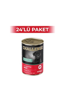 Challenge Sığır Etli Yetişkin Köpek Konservesi 400 Gr 24 Adet Challenge Sığır Etli Yetişkin Köpek Konservesi 400 Gr 24 Adet