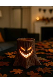 Ağaç Kovuğu Led Mumluk Doğal Görünümlü Tealight Mumluk