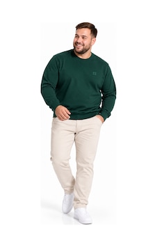 Annex Büyük Beden Basic Waffle Kumaş Erkek Sweatshirt Yeşil Annex Büyük Beden Basic Waffle Kumaş Erkek Sweatshirt Yeşil