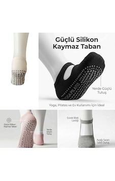 Çorap Giyim Kaymaz Taban Yoga Ve Pilates Çorabı 4 Lü Kadın, Silikon Tabanlı Nefes Alabilir Bilek Bantlı Çorap, Ev Yoga Pilates Trambolin Umre İçin, 4 Renk Çok Renkli Çorap Giyim Kaymaz Taban Yoga Ve Pilates Çorabı 4 Lü Kadın, Silikon Tabanlı Nefes Alabilir Bilek Bantlı Çorap, Ev Yoga Pilates Trambolin Umre İçin, 4 Renk Çok Renkli
