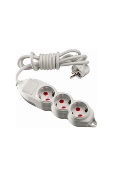 Mono Orion 3'lü Topraklı Grup Priz 5 Metre (3*1) Beyaz