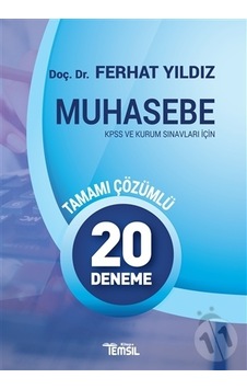 Muhasebe 20 Deneme Tamamı Çözümlü - Ferhat Yıldız - Temsil Kitap