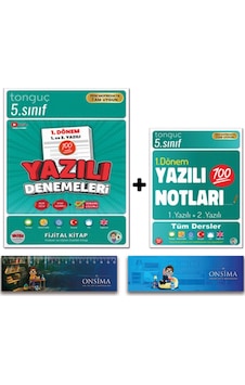 Tonguç Akademi 5. Sınıf 1. Dönem Yazılı Notları - 1. Dönem Yazılı Denemeleri Set - Süper İkili 2 Kitap Tonguç Akademi 5. Sınıf 1. Dönem Yazılı Notları - 1. Dönem Yazılı Denemeleri Set - Süper İkili 2 Kitap