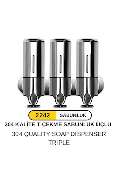 Dolumax T Çekmeli Sıvı Sabunluk 3 Lü Parlak Parlak Krom Dolumax T Çekmeli Sıvı Sabunluk 3 Lü Parlak Parlak Krom