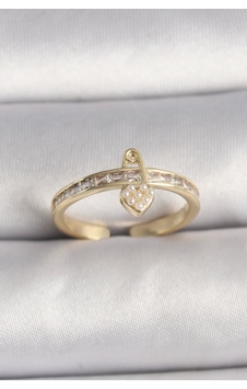 Pirinç Gold Renk Zirkon Taşlı İnci Detay Kilit Kalp Figür Ayarlanabilir Yüzük Pirinç Gold Renk Zirkon Taşlı İnci Detay Kilit Kalp Figür Ayarlanabilir Yüzük
