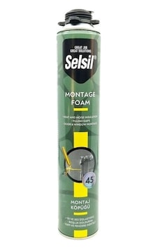 Selsil Selfoam Tabancalı Poliüretan Dolgu Montaj Köpüğü 750ml / 845gr Selsil Selfoam Tabancalı Poliüretan Dolgu Montaj Köpüğü 750ml / 845gr