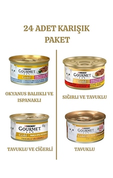 Purina Gourmet Gold Karışık Yaş Kedi Konserve Maması 85 Gr X 24 Adet