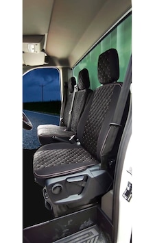 Ford Transit 2014 ve Üzeri Uyumlu Tek Kabin Özel Dikim Tay Tüyü Oto Koltuk Kılıfı Siyah-Beyaz Ford Transit 2014 ve Üzeri Uyumlu Tek Kabin Özel Dikim Tay Tüyü Oto Koltuk Kılıfı Siyah-Beyaz