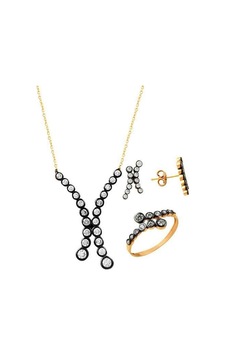 Üçlü Set V Model 6,57 Gram 14 Ayar Altın Üçlü Set V Model 6,57 Gram 14 Ayar Altın