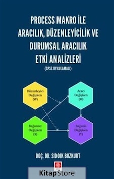 Process Makro İle Aracılık Düzenleyicilik ve Durumsal Aracılık Etki Analizleri  - Spss Uygulamalı  - Sıddık Bozkurt  - Ekin Basım Yayın