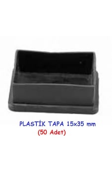 Plastikprofil İç Tapa 50 Adet 15x35 Siyah Siyah Mat
