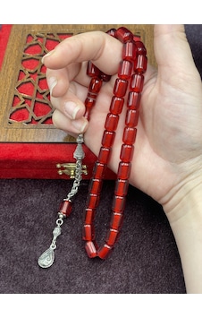Alpaka Damla Uçlu Ateşi Renk Osmanlı Benzetme Çubuk Sıkma Tesbih 9x12 Mm Kırmızı Alpaka Damla Uçlu Ateşi Renk Osmanlı Benzetme Çubuk Sıkma Tesbih 9x12 Mm Kırmızı