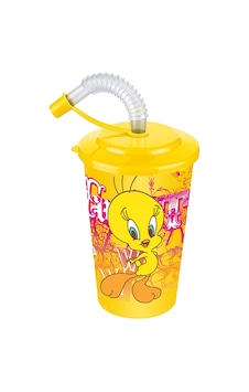 Tweety Kapaklı Pipetli Bardak 400 Ml Tweety Kapaklı Pipetli Bardak 400 Ml