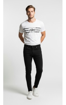 Maximodena Erkek Slogan Baskılı Modern Günlük T-shirt Beyaz Maximodena Erkek Slogan Baskılı Modern Günlük T-shirt Beyaz