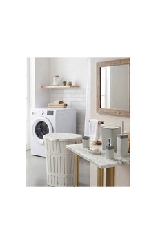 6 Parça Modern Banyo Seti Ve Dekoratif Kapaklı Modern Dekoratif Düzenleyici Ve 65 Lt Çamaşır Sepeti" Beyaz - 900332328 Beyaz 6 Parça Modern Banyo Seti Ve Dekoratif Kapaklı Modern Dekoratif Düzenleyici Ve 65 Lt Çamaşır Sepeti" Beyaz - 900332328 Beyaz