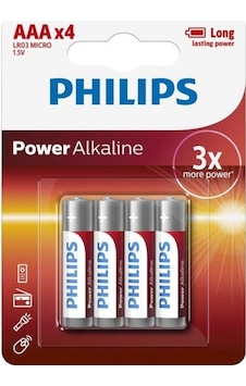 Philips LR03P4B Alkalin AAA İnce Kalem Pil 4'lü Philips LR03P4B Alkalin AAA İnce Kalem Pil 4'lü