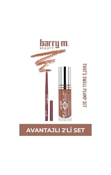 Barry M That's Swell Peptide Dudak Lip Gloss Set Lip Liner Ve Lip Gloss Nude Nektar Ten Rengi