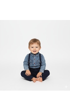Mnk Baby & Kids Jeans Gömlek Gabardin Pantolon Erkek Bebek Takımı M00774 Lacivert Mnk Baby & Kids Jeans Gömlek Gabardin Pantolon Erkek Bebek Takımı M00774 Lacivert