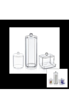 Disk 3lü Makyaj Organizer Set Çok Renkli Disk 3lü Makyaj Organizer Set Çok Renkli