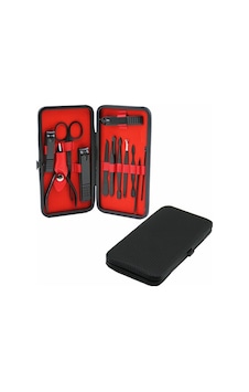 12pcs Siyah Manikür Pedikür Seti Cüzdan Modeli Çantalı 12pcs Siyah Manikür Pedikür Seti Cüzdan Modeli Çantalı