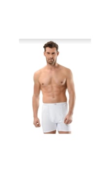 Jiber 102/108 Erkek %100 Pamuk Paçalı Boxer 10 Adet Beyaz Jiber 102/108 Erkek %100 Pamuk Paçalı Boxer 10 Adet Beyaz