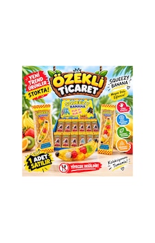 Muz Banana Squish Ultra Lüks Patlamayan İçi Vazalinli Ve Meyve Parçacıklı Süper Kalite Needoh Squish Sarı Muz Banana Squish Ultra Lüks Patlamayan İçi Vazalinli Ve Meyve Parçacıklı Süper Kalite Needoh Squish Sarı
