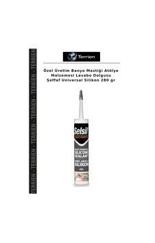 Özel Üretim Banyo Mastiği Atölye Malzemesi Lavabo Dolgusu Şeffaf Universal Silikon 280 Gr