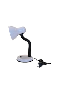 Mobgift Spiralli Retro Öğrenci Çalışma Masa Lambası Beyaz Mobgift Spiralli Retro Öğrenci Çalışma Masa Lambası Beyaz