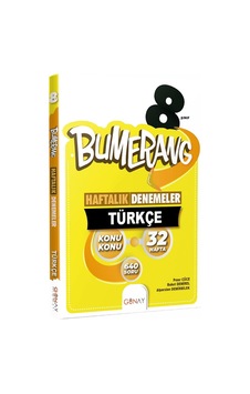 Günay Yayınları 8. Sınıf Türkçe Bumerang Haftalık Deneme Günay Yayınları 8. Sınıf Türkçe Bumerang Haftalık Deneme