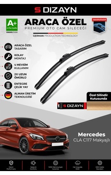 S-dizayn Mercedes-benz Cla C117 Makyajlı Ön Cam Silecek Seti 2015-2019 Premium Araca Özel 60-48 Cm A
