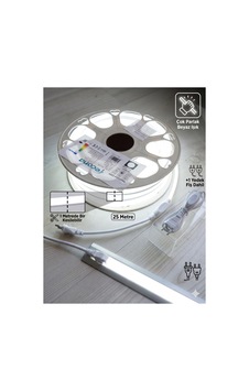 25 Metre Neon Led Şerit 220v - Beyaz Işık, Çok Parlak, Kesilebilir, 2 Fişli Tak Çalıştır Set,mutfak Vetezgah Altı Led 25 Metre Neon Led Şerit 220v - Beyaz Işık, Çok Parlak, Kesilebilir, 2 Fişli Tak Çalıştır Set,mutfak Vetezgah Altı Led