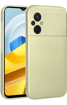 Xiaomi Poco M5 Kılıf Zore Premier Silikon Kapak Gold Xiaomi Poco M5 Kılıf Zore Premier Silikon Kapak Gold