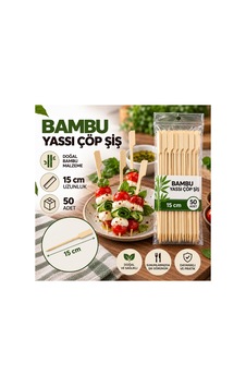 Yassı Çöp Şiş 15 Cm 50 Adet Bambu Şiş - 920924703 Yassı Çöp Şiş 15 Cm 50 Adet Bambu Şiş - 920924703